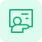 Expert instructor online teaching icon